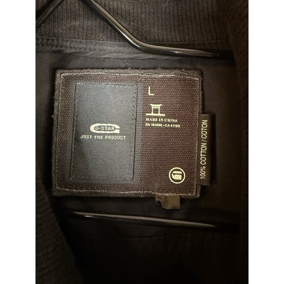 G-Star Raw Artic Shirt Overshirt Light Jacket Mens Sz Lg Black Military Utility - Picture 11 of 16